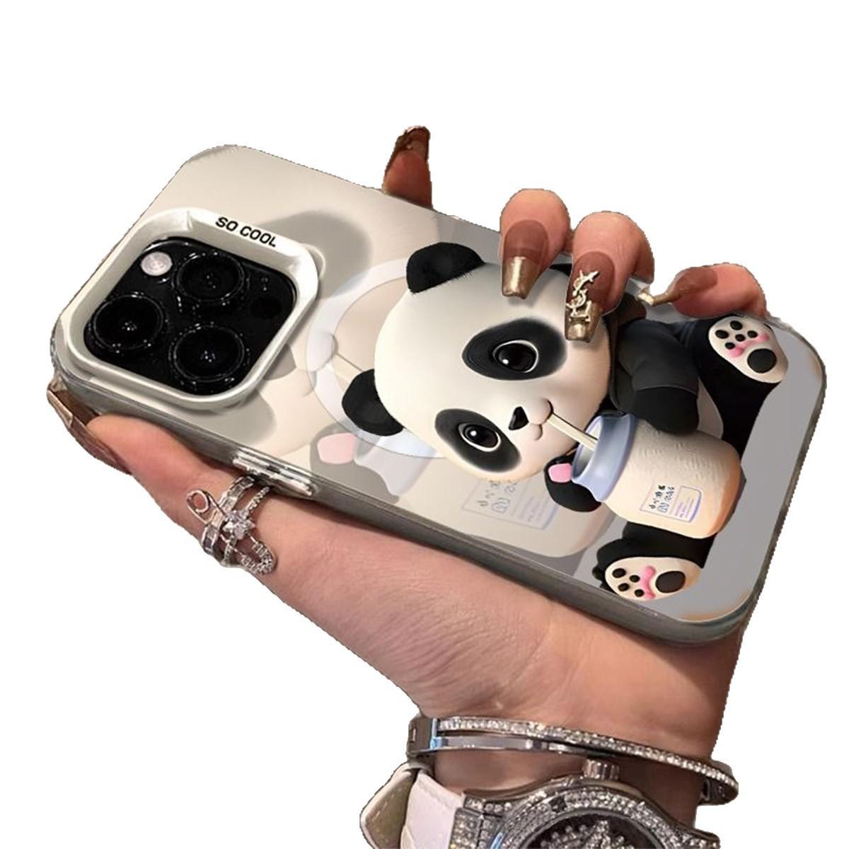 

For Iphone13 for Apple Light Luxury High-grade Color Silver IMD Magnetic Suction for Apple Protective Case Pc Simple for Apple Magnetic Suction For iphone 17PROMAX