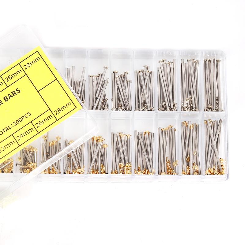 Watch Repair Kit: Band Pin, Split Pin, Tightening Nail, Screw, Spring Bar, Rivet.