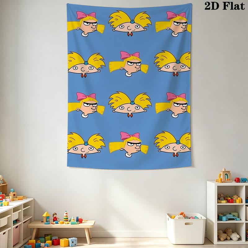 Hey Arnold Pattern Home Decor Tapestry, Wall Hanging, Decorative RV Wall Cloth.MGT0918505