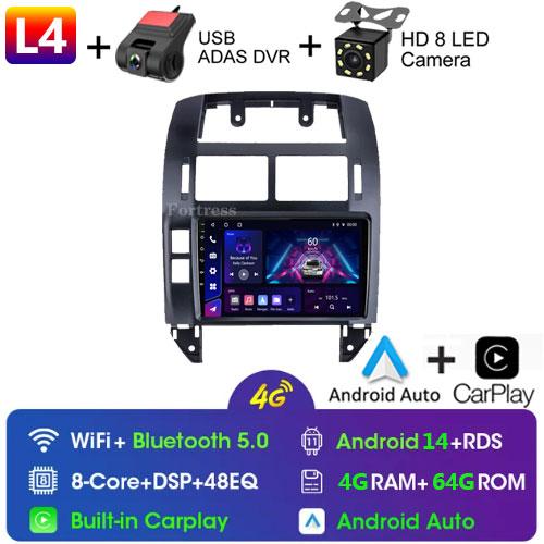 Fortress Pentru Volkswagen Polo Mk4 2001 - 2011 Radio Auto Android Player Multimedia Carplay Auto Stereo GPS Navi 2din DSP Unitate Principală