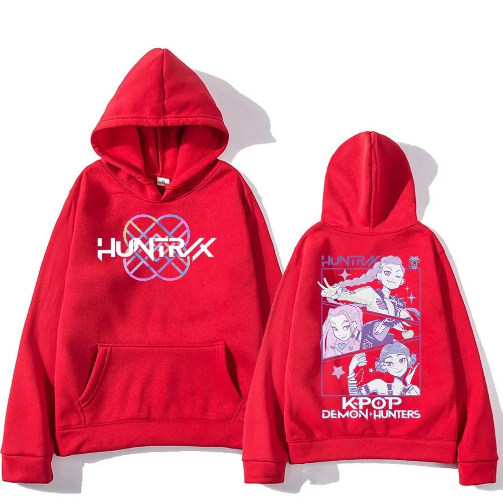 K-pop Devil Hunter fashion hoodies for men and women, fashionable street hoodies, pullovers, cartoon and anime printed tops