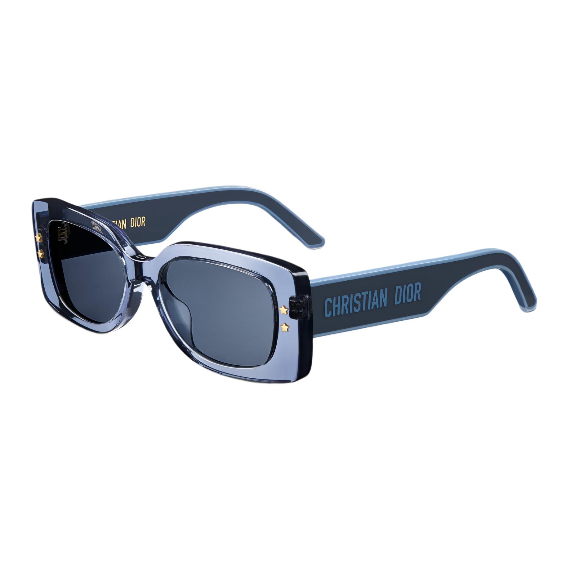 Dior Letter Print Irregular Shape Sunglasses Women sunglasses Blue DIORPACIFICS1U74B0 53,Blue