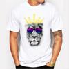 2020 T shirt Men Crown Lion 3D White printing Mens Tshirt Fashion Animal Casual ShortSleeve oneck hipster tops harajuku  tee