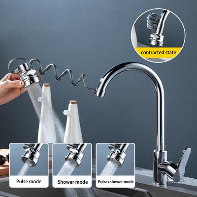 Neuer 3 Modi Spültischhahn 360 Grad Drehung Filter Verlängerungsschlauch Dusche Wassersparender Hahn Universelles Küchenzubehör