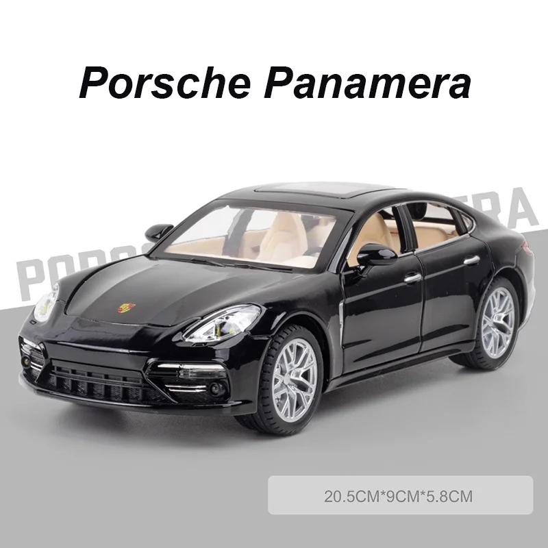 1:24 Porsche Panamera Alloy Model Car Simulation Sound And Light Pull Back Children's Diecast Toy Car With 6 Door Can Opend