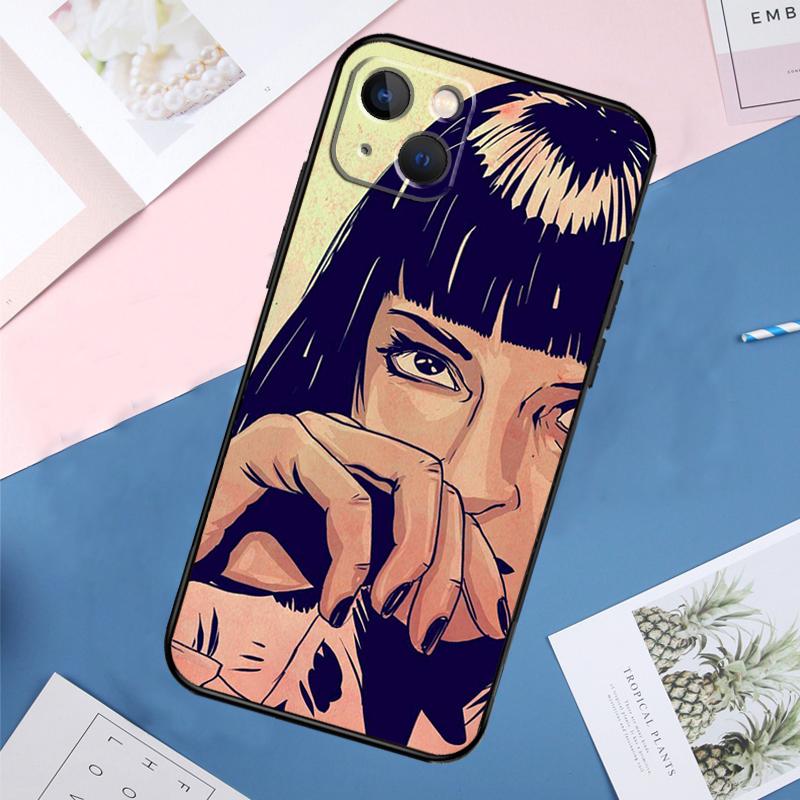 PULP FICTION Phone Case For iPhone 14 11 12 13 15 16 Pro Max Mini XS XR X 6 Plus Soft Cover Capa