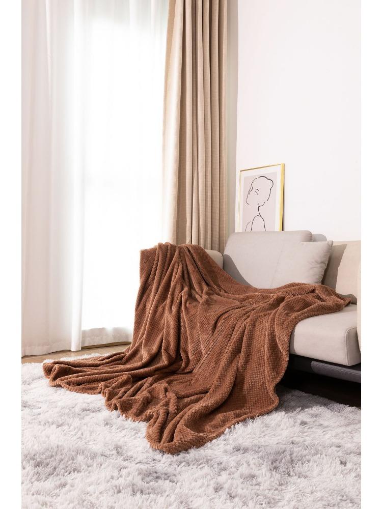 

Утолщенное однотонное коралловое флисовое одеяло, одеяло для кондиционера, одеяло для сна на зиму, пушистое, толстое, теплое, мягкое, накидка, украшение для дивана 70*100cm