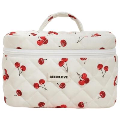 ECARLA - Padded Cosmetic Bag with Cherries, a Case