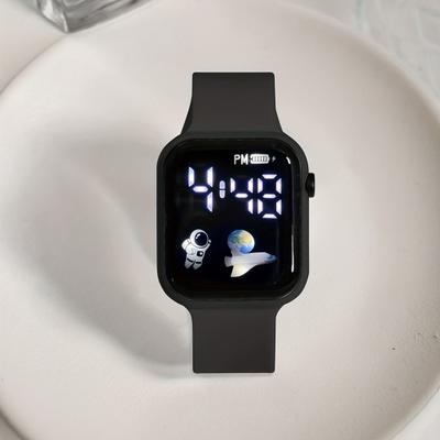 LED Digital Watch Stylish Square Shockproof Sporty Design Student Sport Personality Accurate Digital Watch