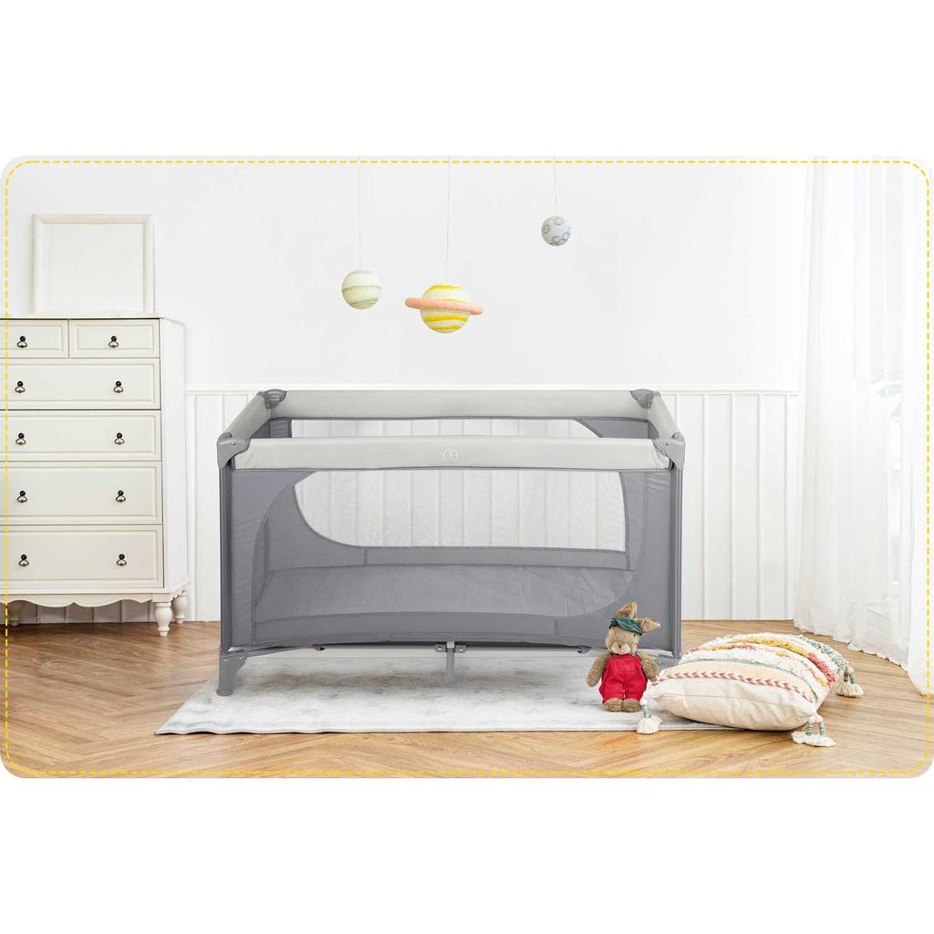 Culla da viaggio 125 X 65 X 78 Cm Rk-240 Grigio Chiaro