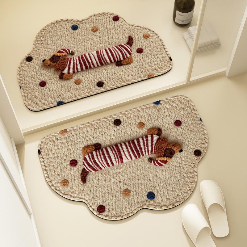 Quick-Dry Cartoon Diatom Mud Bathroom Door Mat – Absorbent & Non-Slip