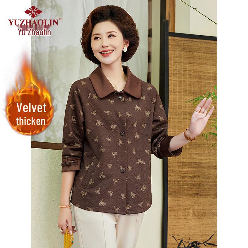 Yuzhaolin Women's Floral & Polka Dot Padded Winter Jacket Y244M1012