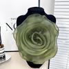Solid Color Three-Dimensional Flower Corsage Accessories Simulated Flower Decoration Material Eugen Yarn Lace Cloth Sticker Accessories