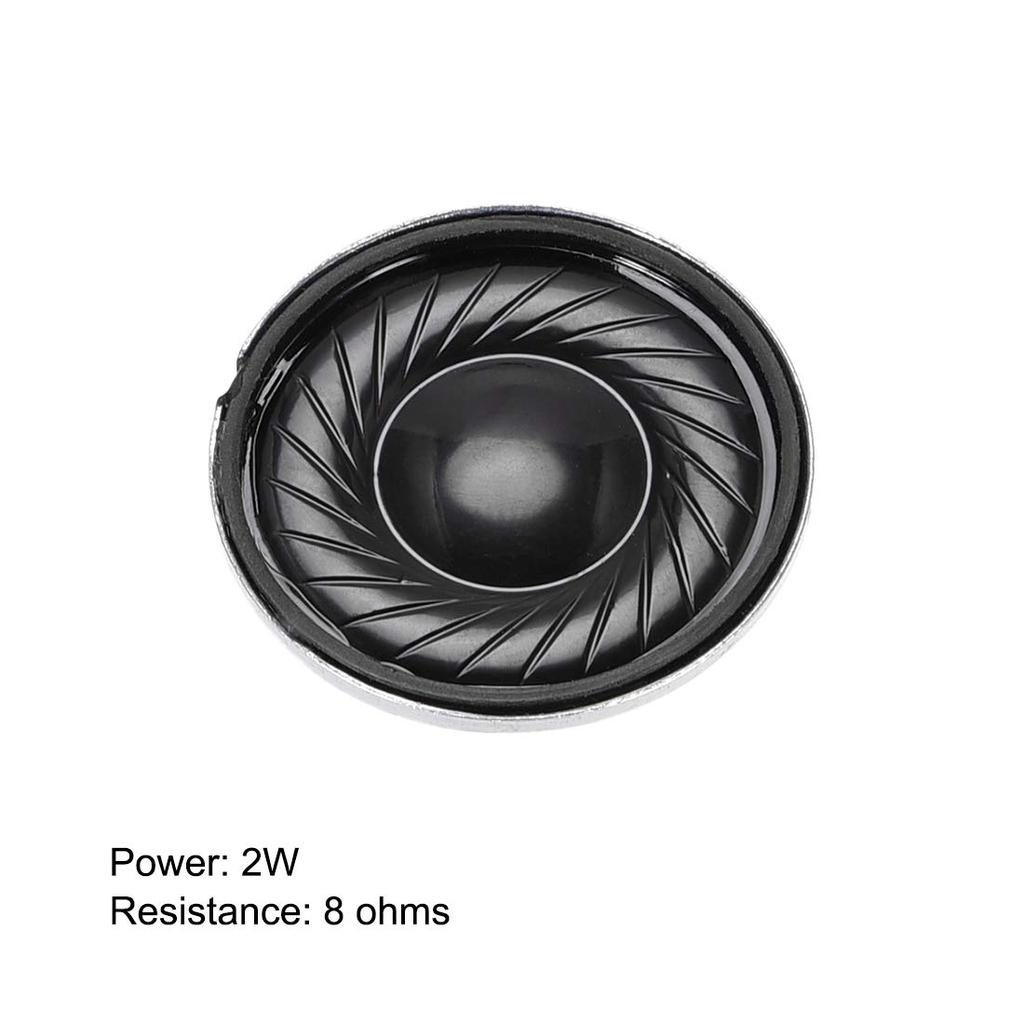 uxcell Magnetic Internal 8 23mm Steel Speakers, Round, Ohm, 2W, Shell, 2-Pack