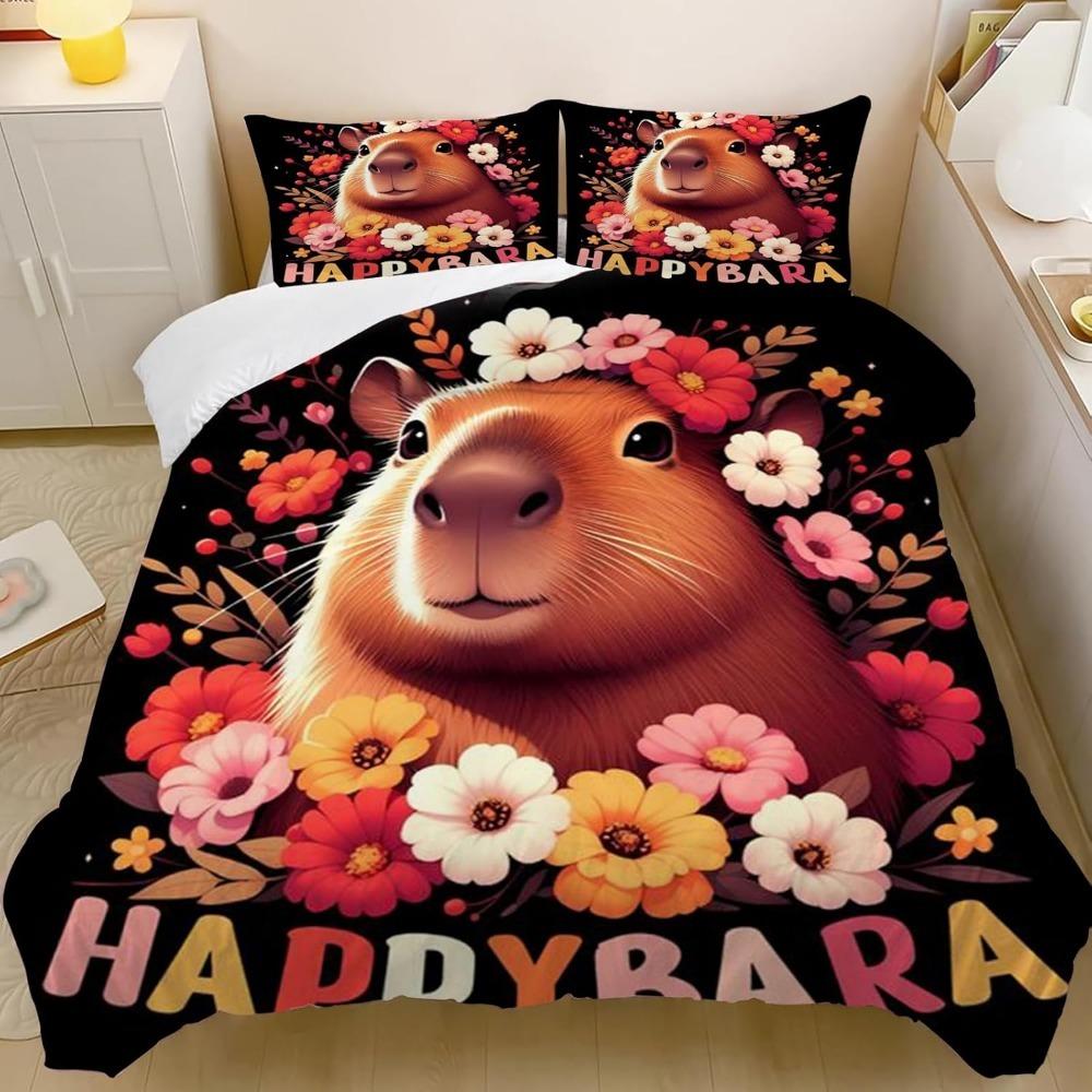 Cute cartoon dolphin bed sheets and down duvet covers, children's duvet covers, adult room decorations, ultra-fine fiber soft be