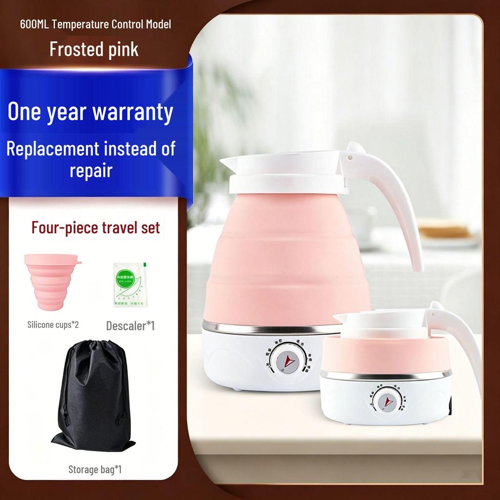 Compact Foldable Electric Kettle: Portable Mini Silicone Travel Kettle for Fast Outdoor Water Boiling
