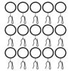 40Sets Iron Curtain Accessories Perfect Workmanship Hooks for Bedroom Shower Curtains Easy Install Curtain Rings