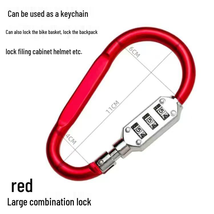 Anti-theft Cartoon Cow Combination Lock - Portable Motorcycle & Mountain Bike Helmet Retractable Steel Wire Lock