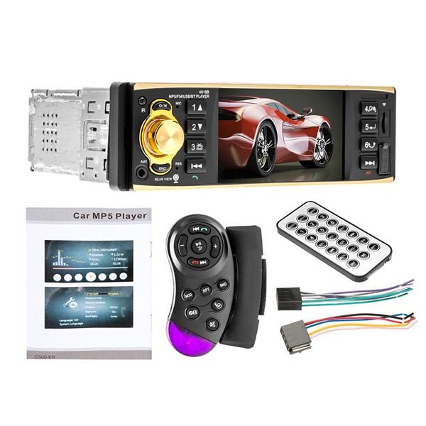 4.1 Car Radio Audio MP5 Player 1 Din Car Stereo Bluetooth Input Steering Wheel Remote Control