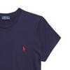 Polo Ralph Lauren SS23 Embroidered Solid Color Crew Neck Short Sleeve T-Shirt Women Tops Navy-Blue WMPOKNINCU20702-410