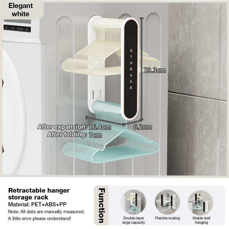 Home Storage Hangers Plastic Retractable Space Saving Multifunctional Wholesale Clothes Rack Housekeeper Clothes Rack Household