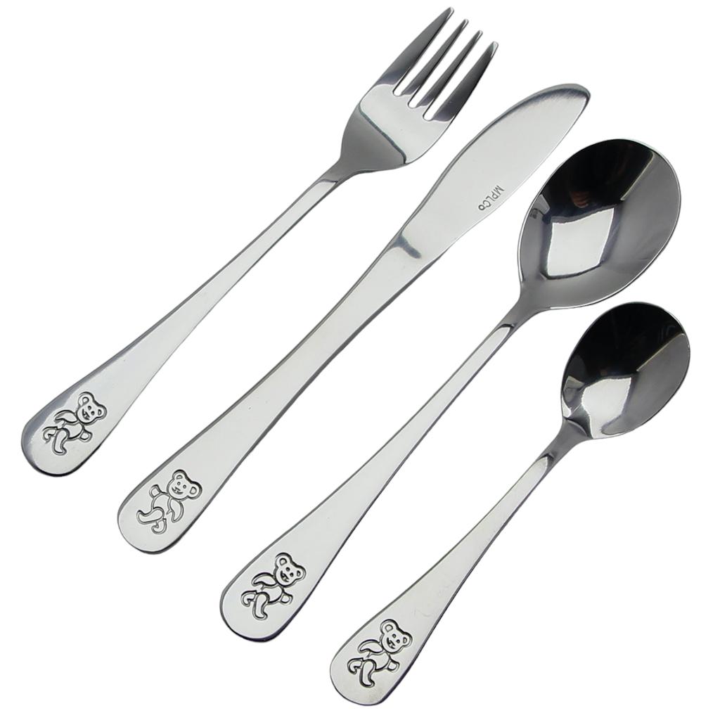 Children'S Cutlery Set Steel Spoon Fork Knife Spoon 4 Electric Set