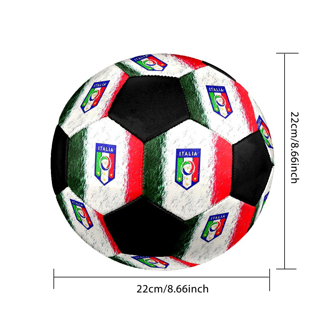 TAGLIA 5 Pallone da Calcio Italiano Colorato Per Tutte le Età Cucito a Macchina PVC Pronto per la Competizione Resistente Ad Alto Rimbalzo