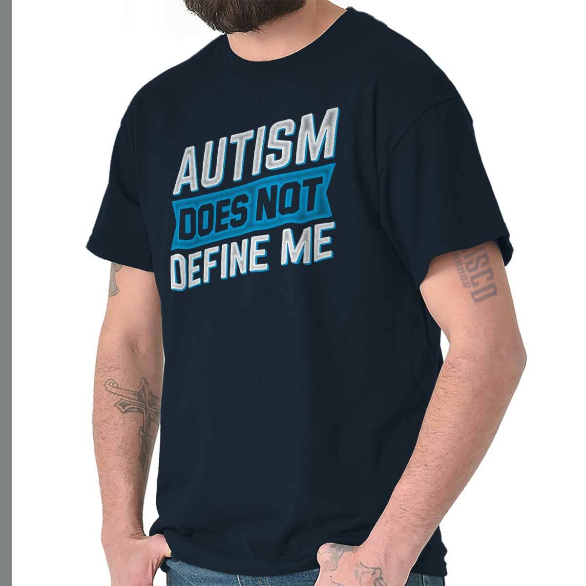 Autism Does Not Define Me Unique Disability Awareness Classic T Shirt Tee XXXXL