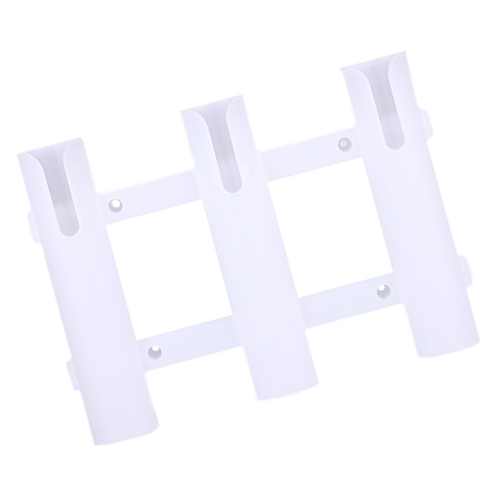 Wall Mounted Fishing Rod Holder Bracket 3 Rods Tube Plastic Boat Fishing Rod Racks