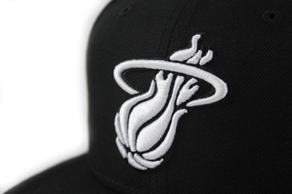 New Era 9FIFTY Snapback Black NBA Eastern Miami Heat Cap, & White, Conference,