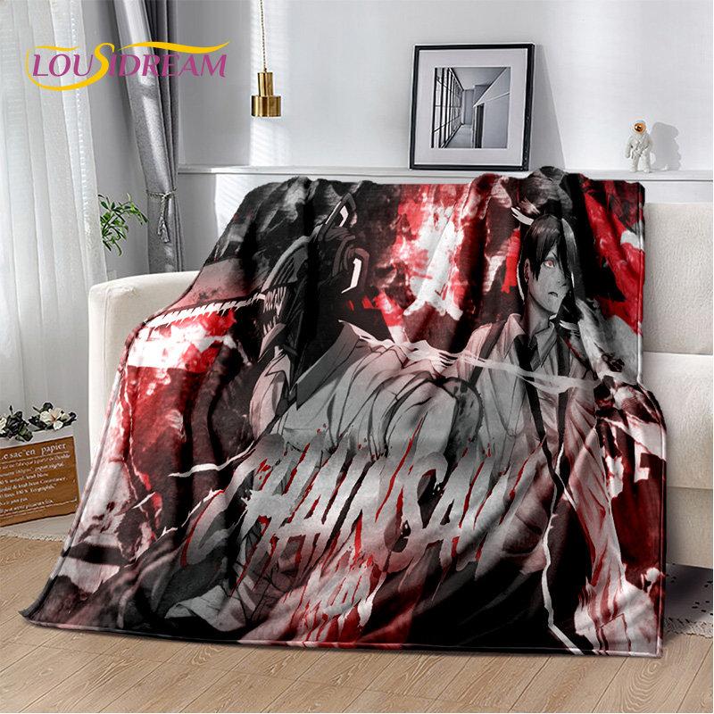 Anime Chainsaw Man Denji Cartoon Soft Plush Blanket,Flannel Blanket Throw Blanket for Living Room Bedroom Bed Sofa Picnic Cover