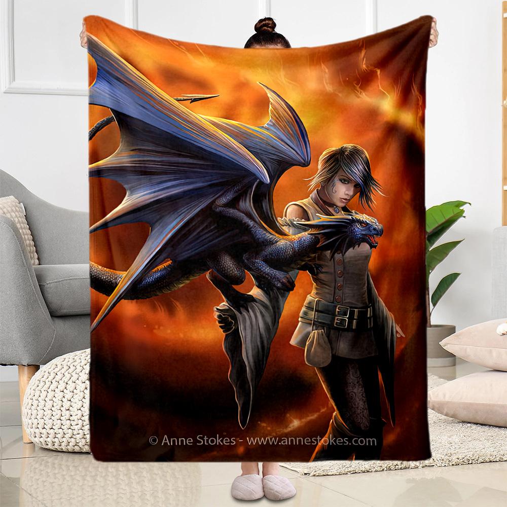 Gothic Style Blanket Warmthful Decor Perfect for Seaside Office Chair Livingroom Four Seasons Multipurpose Playful Design