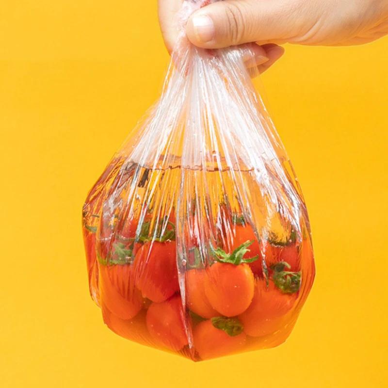 100/200 pezzi Accessorio da Cucina Pellicola Trasparente Colorata Coperchio Usa e Getta per Alimenti Sacchetti di Plastica Grado Alimentare per Conservare Freschezza Frutta Casa