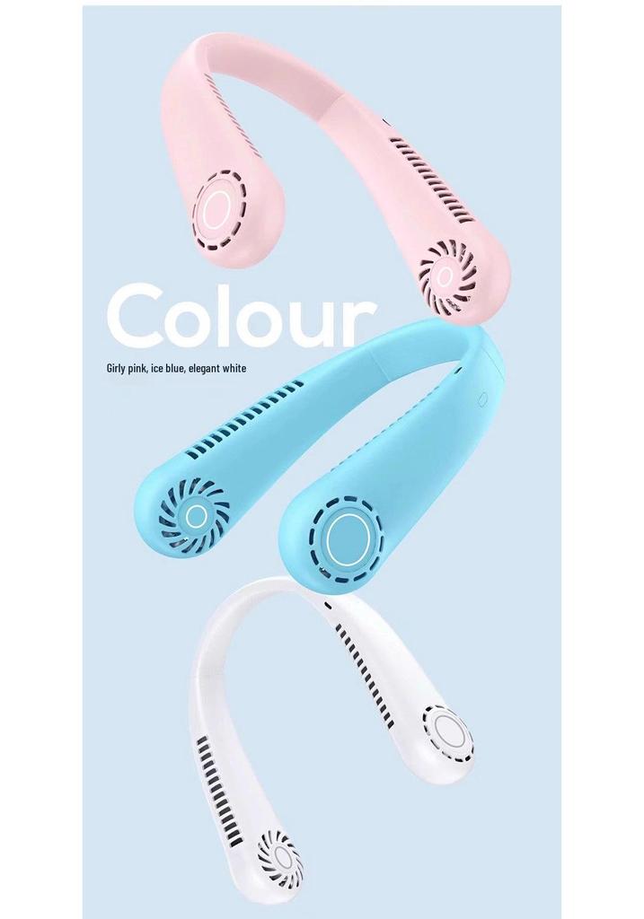 Portable Hanging Neck Fan: Wearable Silent Cooling Device for Outdoor Use