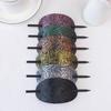 Damen Haarspange mit Stab Kunstleder Haarspange Stab Haarschmuck Oval Form Haarnadeln Pferdeschwanzhalter Haaraccessoires