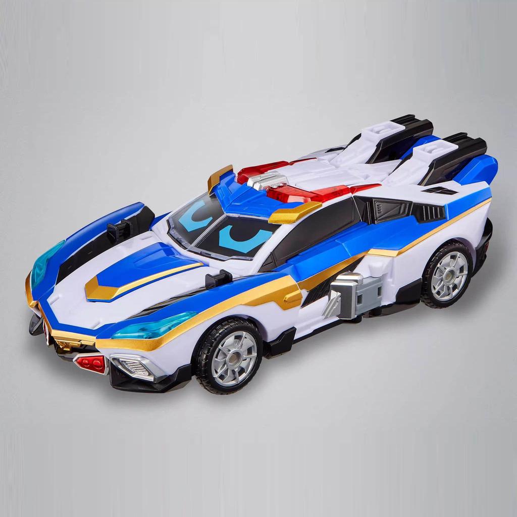 Metal Cardbot S BLUE COP W Transforming Robot Squad Car Card Toy Action Figure ABS Transformation Model Children Gift