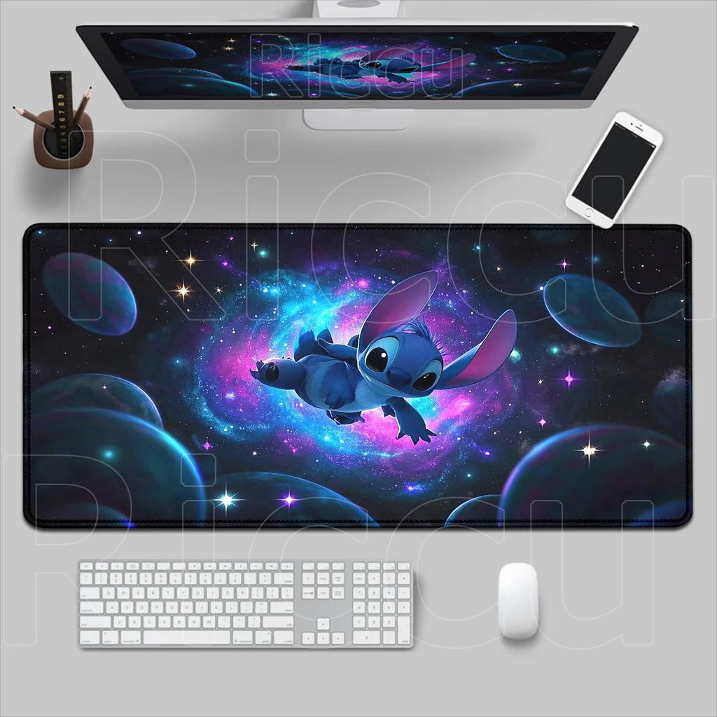 New Cute Wallpaper Stitch Mousepad Kawaii PC Keyboard Mouse Pad Laptop Gaming Accessories XXL Lockeage Non-slip Rubber Desk Mat