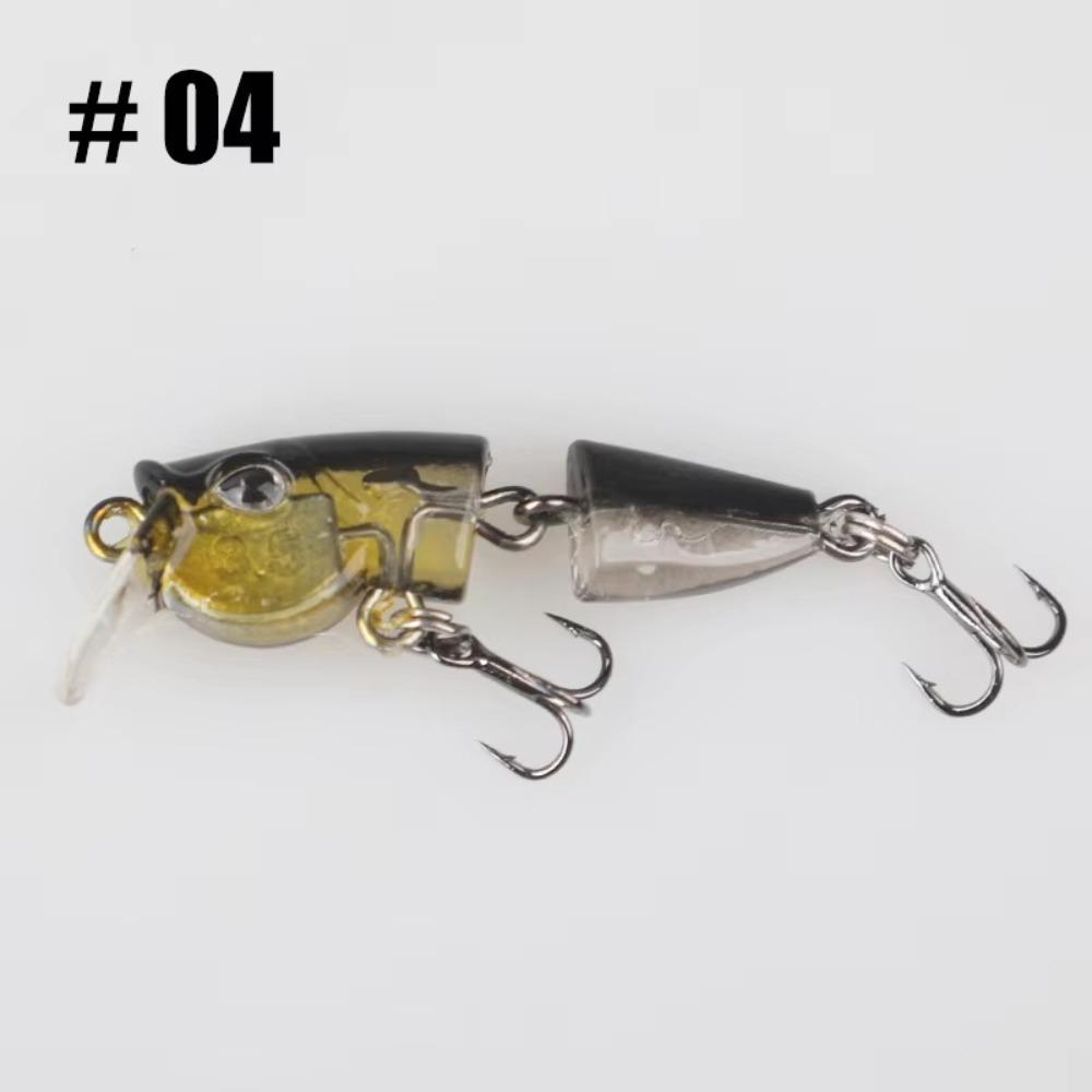 2-Section Joint Slow Sinking Minnow 3.5g Weight Wobbles Bait Mini Micro Fishing Bait Bass Fishing