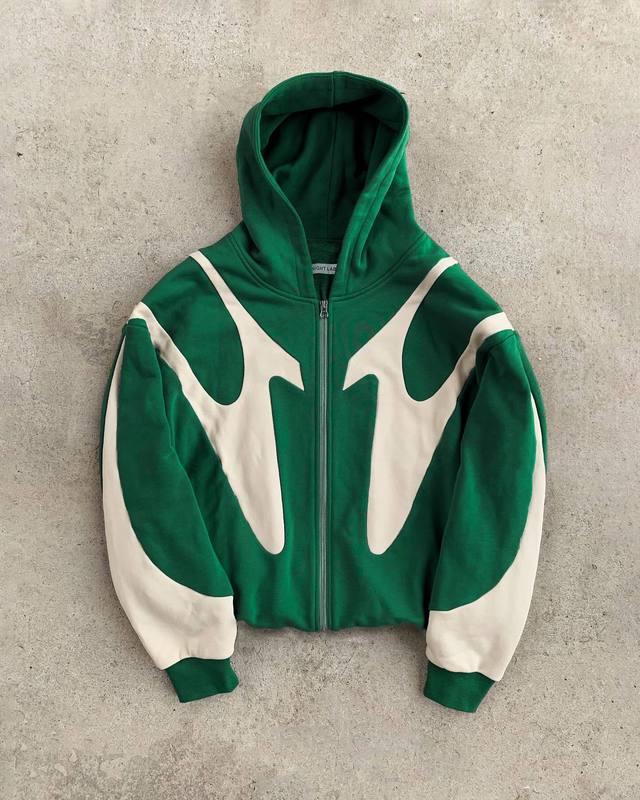 2024 Winter Retro Distressed Cross Design Heavyweight Pullover Hoodie