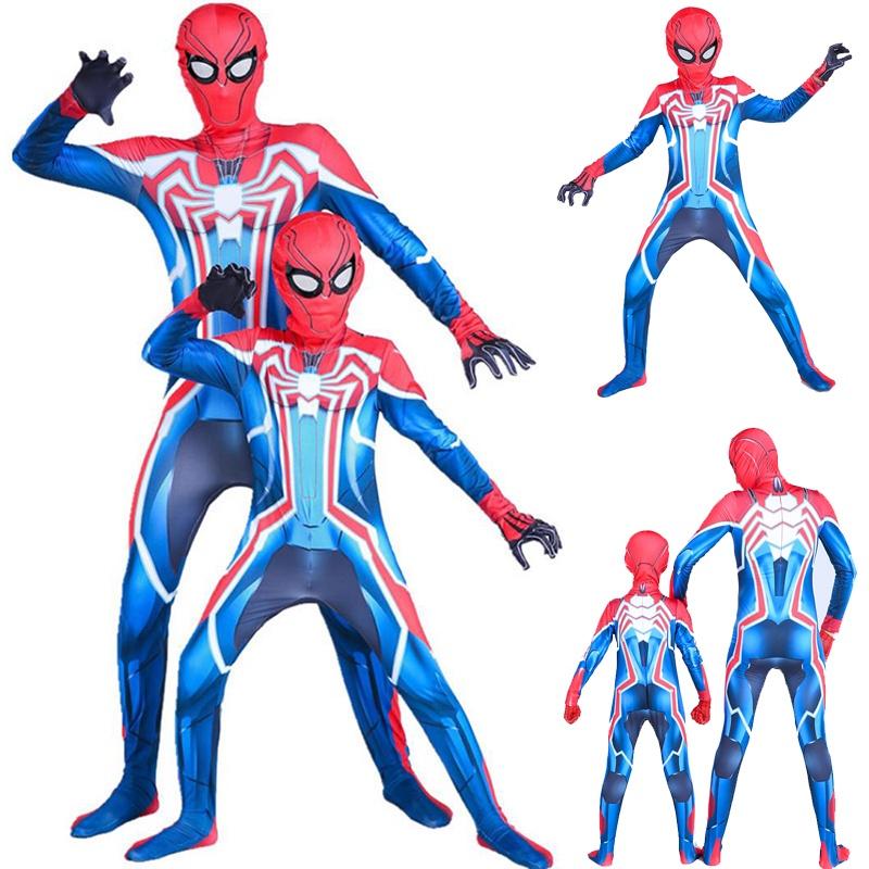 Stylowy Kostium Jednoczęściowy Spiderman Ps4 Velocity Dla Dorosłych i Dzieci Z Unikalnym Wzorem