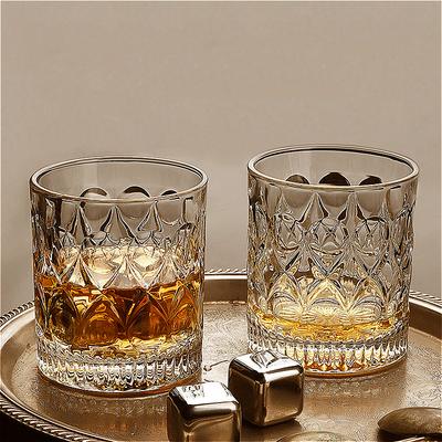 8.1oz/11.4oz כוס וויסקי קלאסית עם תבליט כוס משקאות חריפים כוס קוקטייל קלאסית כוסות ברנדי בורבון חרוטות כלי יין למסיבה
