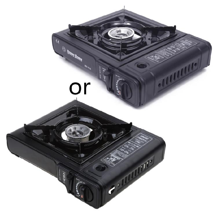 

Camping Portable Gas Stove Black Stainless Steel Outdoor Cooking for Burner for 1