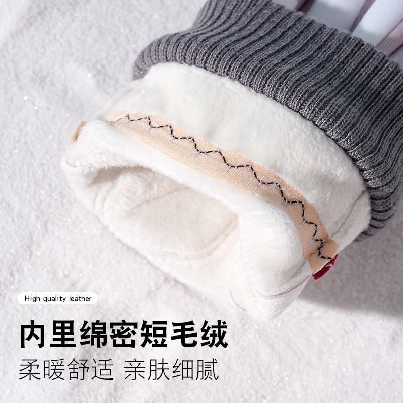 Kids Winter Warm Gloves Windproof Fleece Lined Anti-Slip Snow Outdoor Riding Durable Ages 6-13