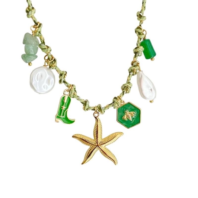 Stylish Ocean Inspired Starfish Pearls Necklace For Women Featuring Sturdy Copper Designs and Unique Pendant Styles