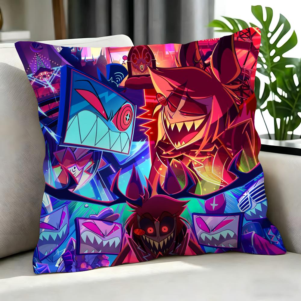cartoon Hazbin Hotel Cushion Cover Cushion Cover Set 4Pcs 50x50 45x45 40x40 Pillowcase Decorative Sofa Home Decor