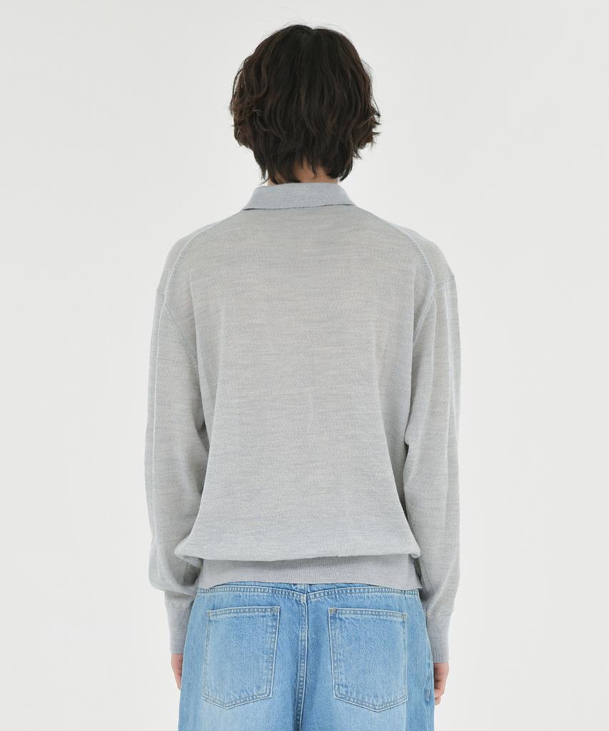 Beulaunyadeu Knit Pique Shirt, Light Gray