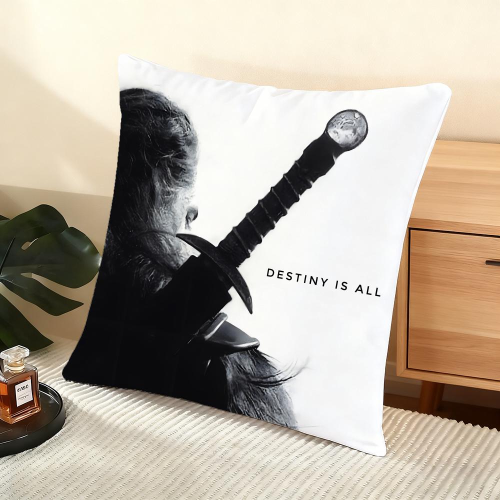 Cushion Cover Silky Short Plush Home Sofa Cushion Cover - Invisible Zipper Home Decoration The Last Kingdom TV Series