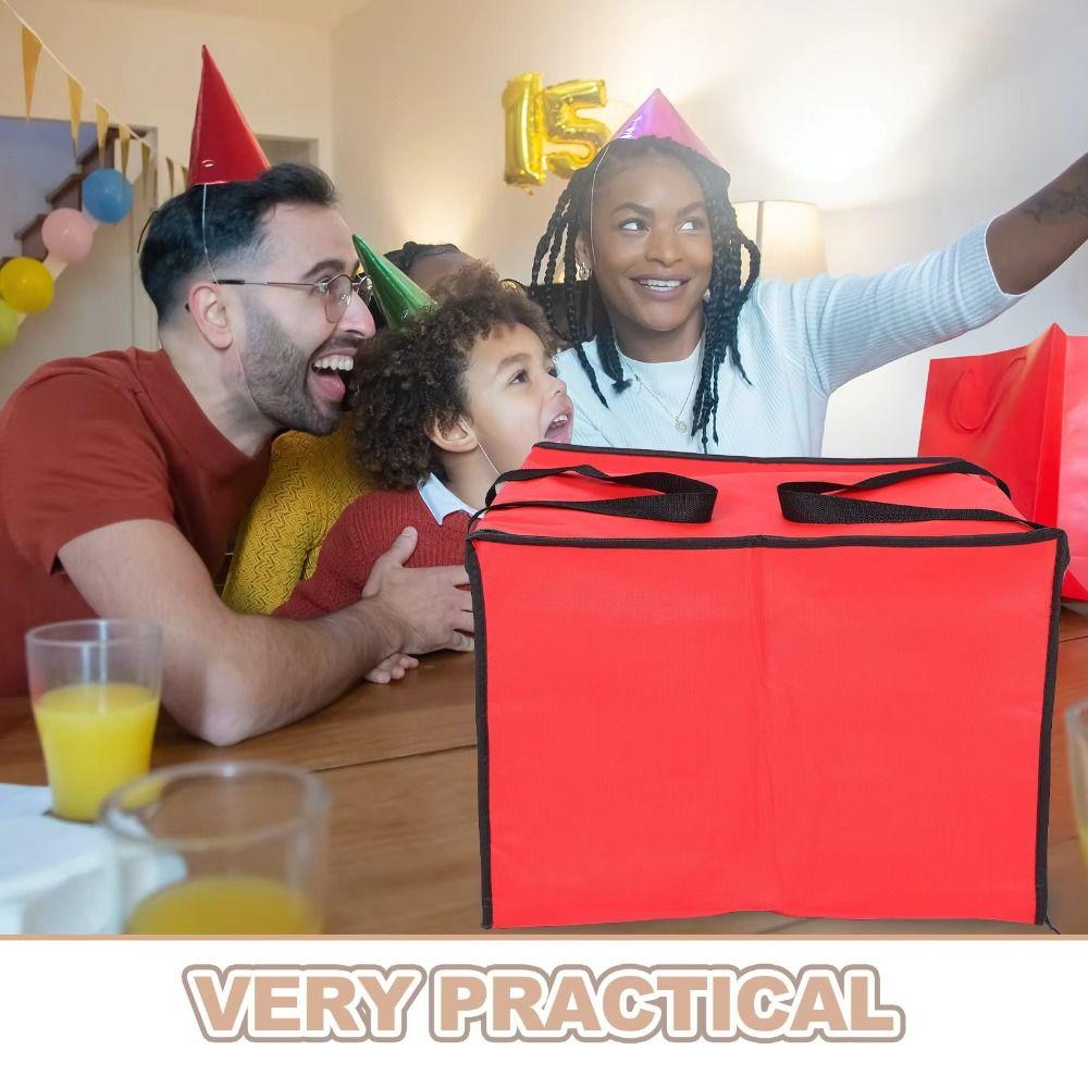 Waterproof Pizza Carrier Bag Dual Zippers Food Delivery Bag Food Storage Case Home Outdoor
