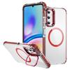 For Samsung Galaxy S25+ Clear Phone Case with Lens Kickstand Cover Compatible with MagSafe