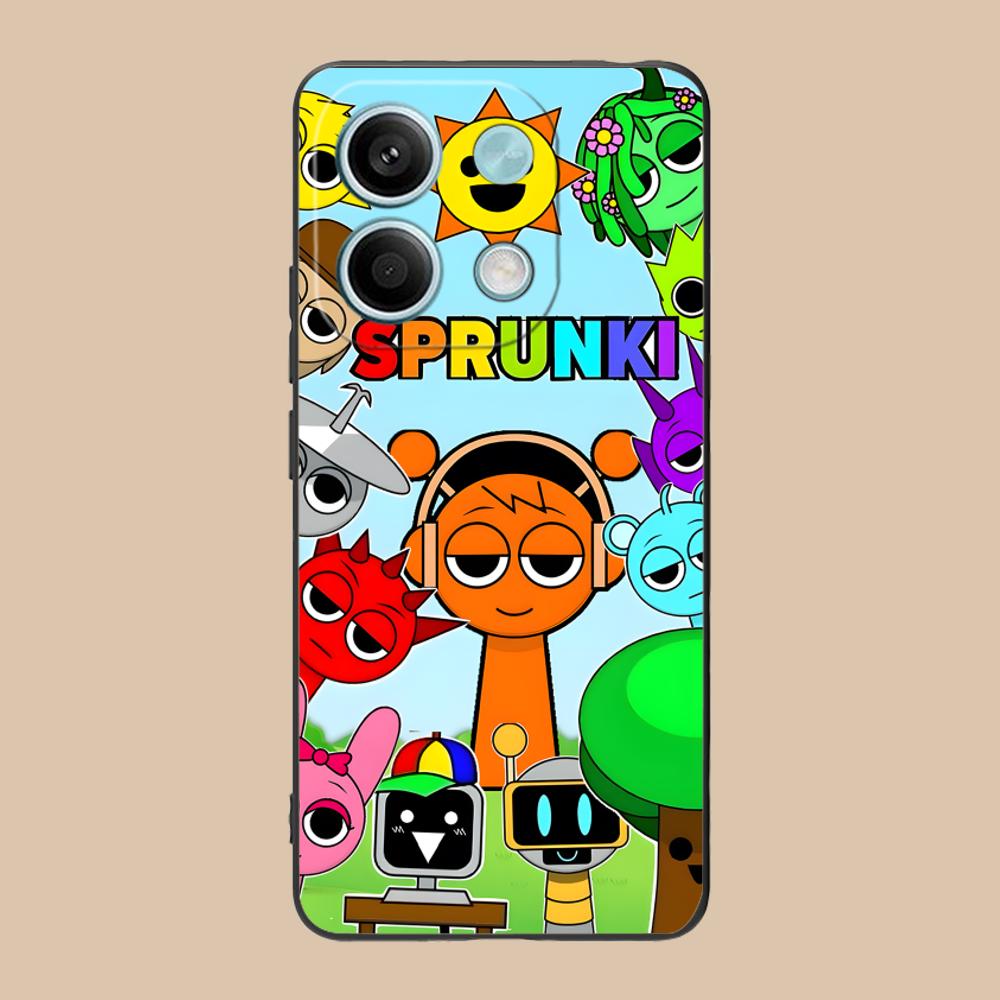 Anime Sprunki Music Mobile Phone Case for POCO M7 M6 M5 M4 M3 X7 X6 X5 X4 X3 Pro GT 5G Colorful Printing Cover Pretty Luxury
